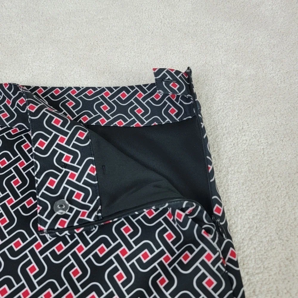 EP Pro‎ Golf Skort Womens 4 Navy Blue Geometric Chain Link Athletic Tennis Skirt